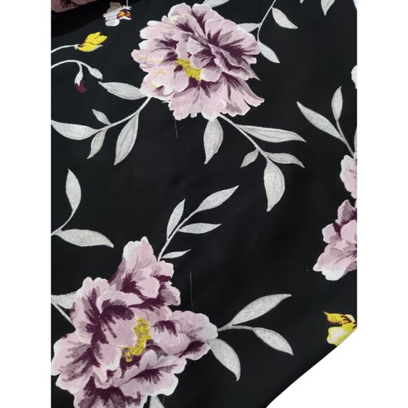 TORRID 0 HARPER BLOUSE‎ Top LG 12 Floral Romantic Artsy Office Career V-Neck - Picture 10 of 10